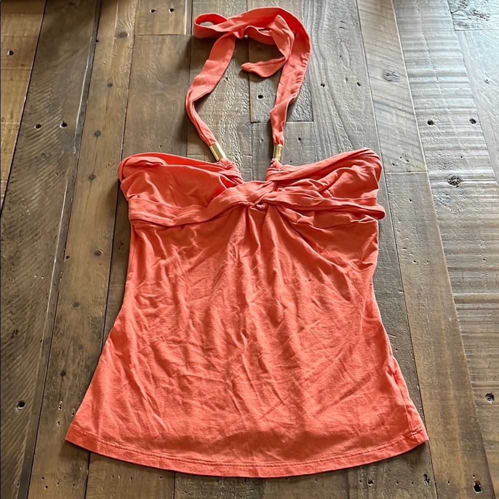 Victoria's Secret Vibrant Coral Halter Bra Top - Sz S